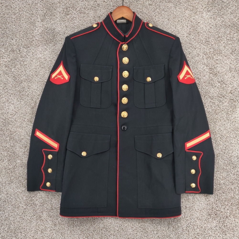 USMC US Marine Corps Dress Blues Jacket 41 S Lance Corporal